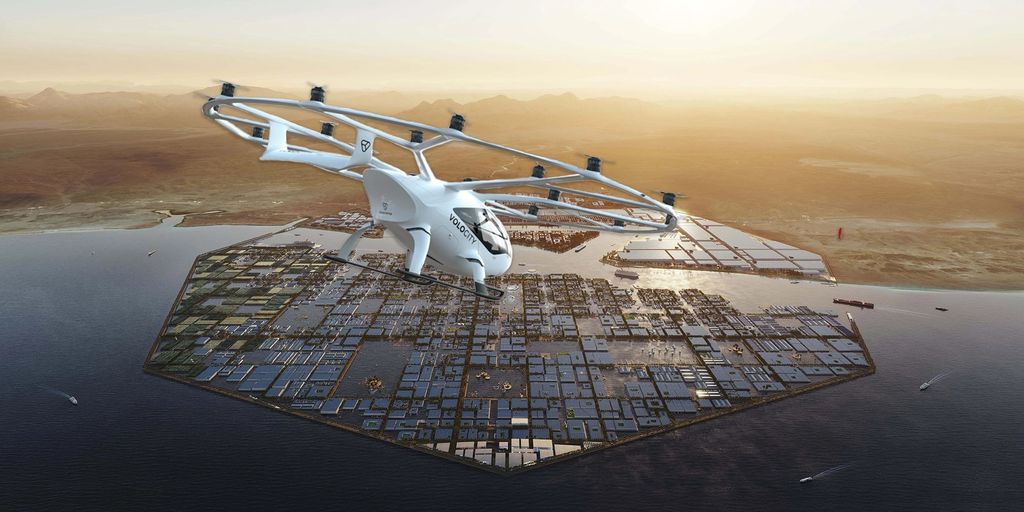 Você está visualizando atualmente Cidade árabe será 1ª do mundo com serviço público de táxi aéreo