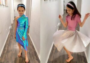 Leia mais sobre o artigo Menina de 9 anos cria próprios looks e fica famosa no mundo da moda