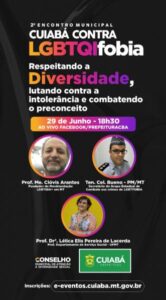 2º Encontro de Cuiabá contra LGBTQIfobia acontece na quarta-feira (29)