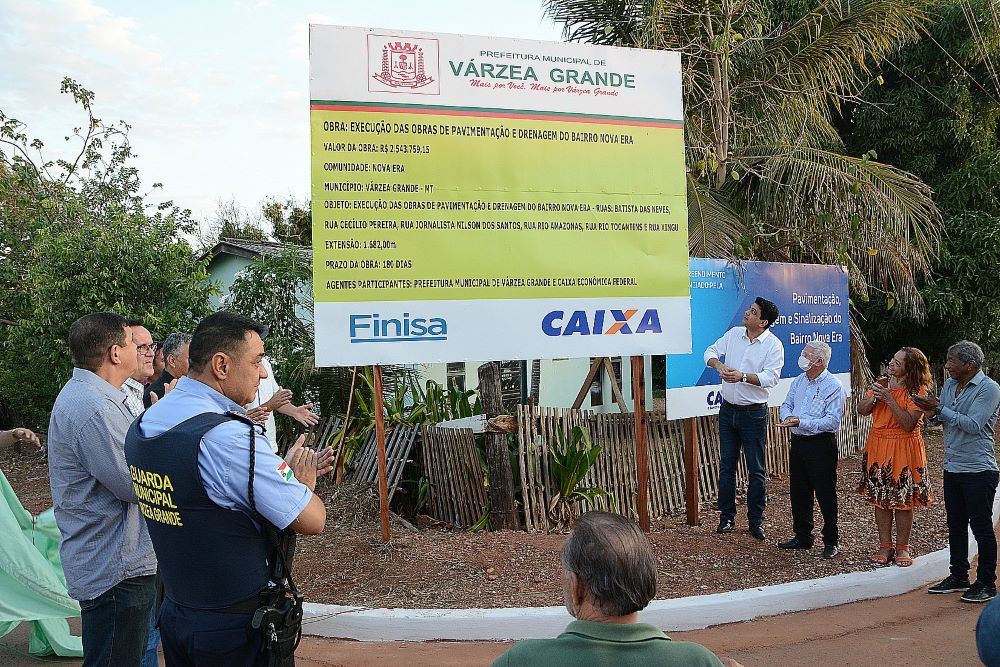 No momento, você está visualizando Várzea Grande lança obras de pavimentação do bairro Nova Era