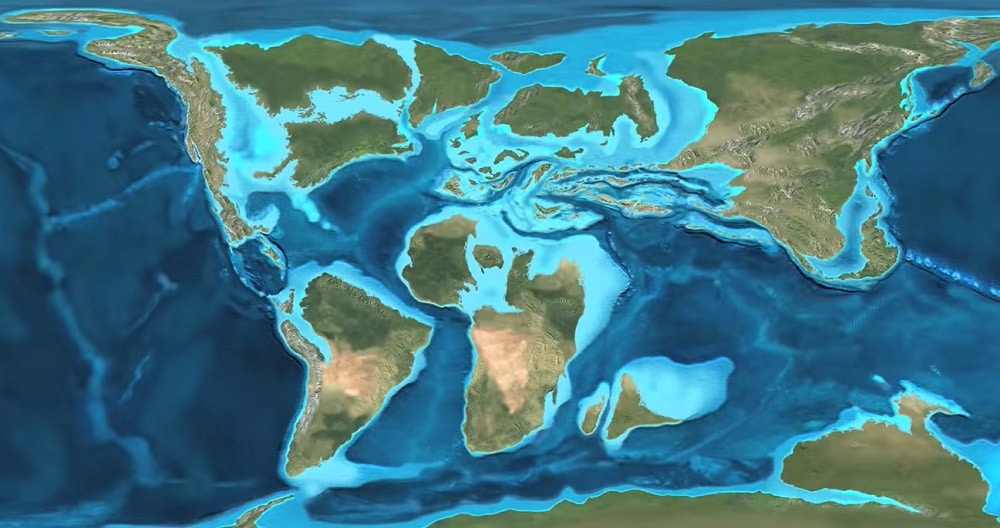 Você está visualizando atualmente Movimento das placas tectônicas da Terra de bilhão de anos
