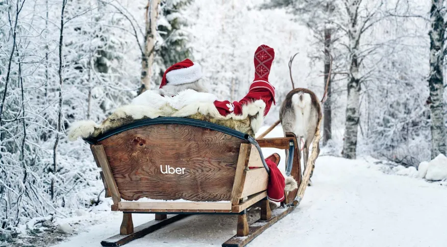 No momento, você está visualizando Uber Trenó chega à Lapônia, cidade do Noel, para celebrar o Natal