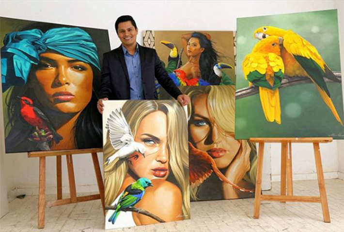 Você está visualizando atualmente Artista de Rondonópolis vai participar de prêmio internacional com pinturas realistas de animais