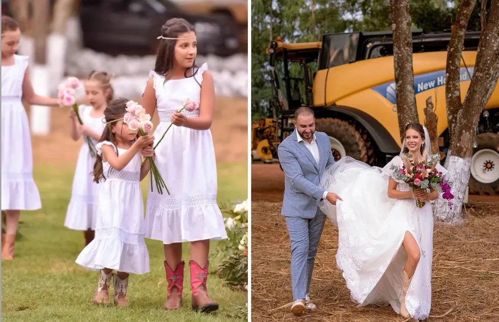 No momento, você está visualizando Casamento agro viraliza com entrada inusitada dos noivos