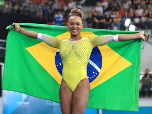 Leia mais sobre o artigo Rebeca Andrade leva medalha de ouro no salto no Pan 2023