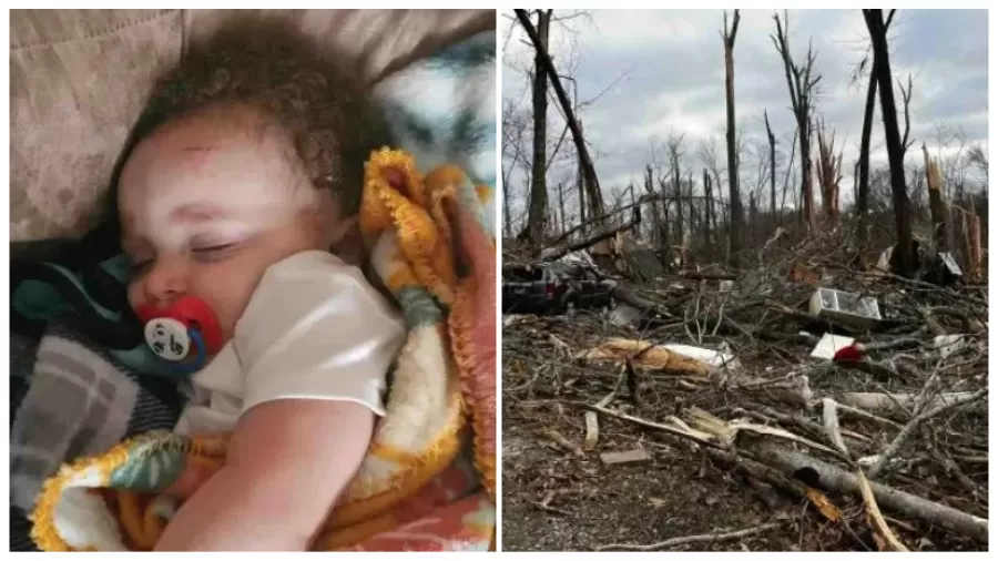 No momento, você está visualizando Bebê levado por tornado é encontrado vivo na copa de uma árvore nos EUA