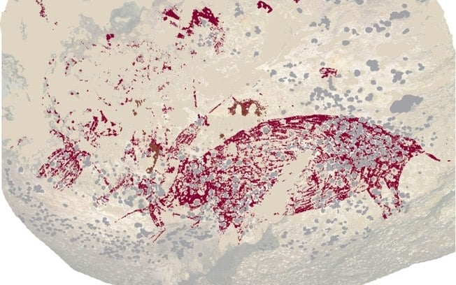 Você está visualizando atualmente Obra de arte mais antiga do mundo é descoberta em caverna na Indonésia