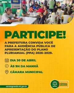 Leia mais sobre o artigo Várzea Grande realiza audiência pública para apresentar PPA 2026-2029