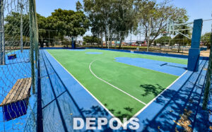 Leia mais sobre o artigo Secretaria de Esporte e Lazer reinaugura quadra de esportes do bairro Poção
