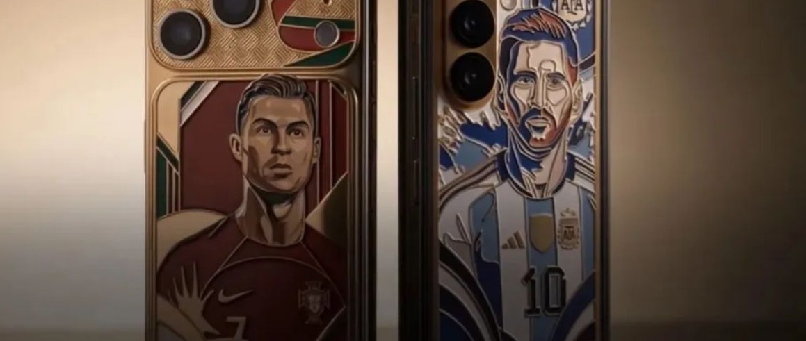 No momento, você está visualizando Marca lança celulares de Messi e Cristiano Ronaldo banhados a ouro
