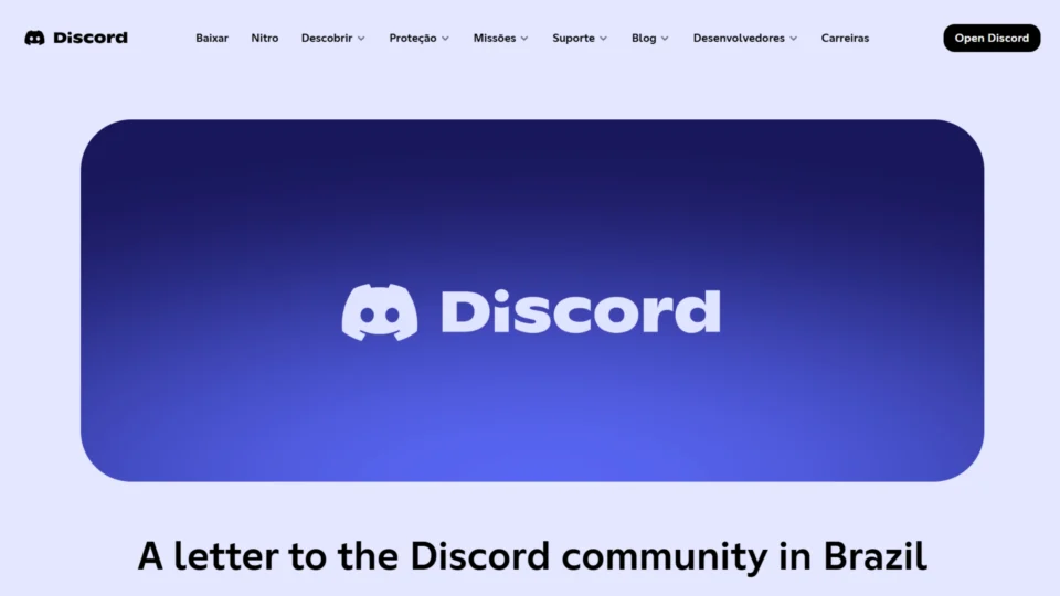 No momento, você está visualizando Discord suspende recursos em vídeo após decisão da ANPD