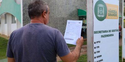 Várzea Grande prorroga pagamento do IPTU com 20% desconto